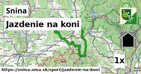 Jazdenie na koni, Snina