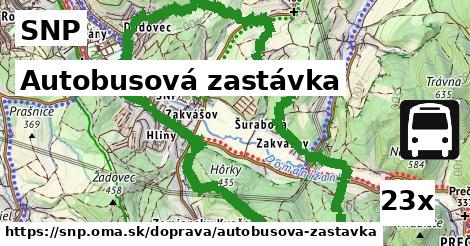 autobusová zastávka v SNP