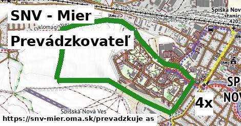 prevádzkovateľ v SNV - Mier