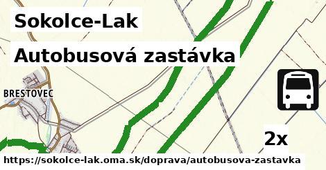 autobusová zastávka v Sokolce-Lak