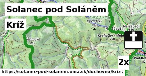 kríž v Solanec pod Soláněm