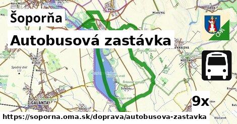 Autobusová zastávka, Šoporňa