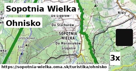 ohnisko v Sopotnia Wielka