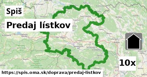 Predaj lístkov, Spiš