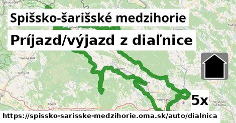 Príjazd/výjazd z diaľnice, Spišsko-šarišské medzihorie