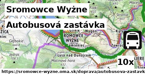 autobusová zastávka v Sromowce Wyżne