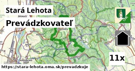 prevádzkovateľ v Stará Lehota