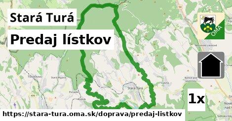 Predaj lístkov, Stará Turá