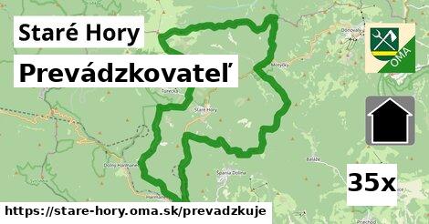 prevádzkovateľ v Staré Hory