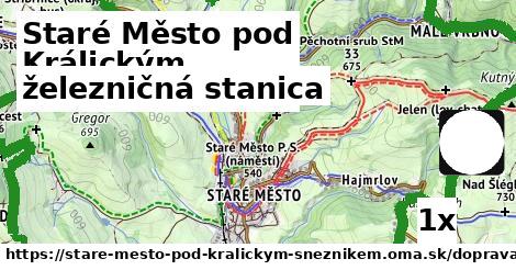 železničná stanica, Staré Město pod Králickým Sněžníkem