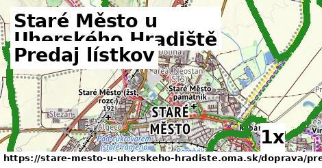 Predaj lístkov, Staré Město u Uherského Hradiště