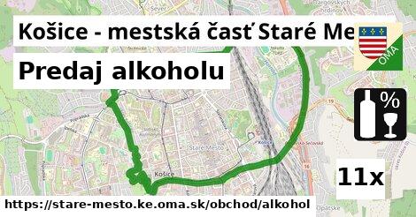 predaj alkoholu v Košice - mestská časť Staré Mesto