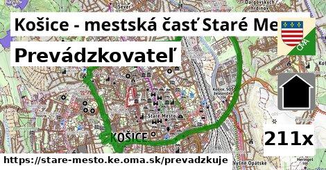 prevádzkovateľ v Košice - mestská časť Staré Mesto