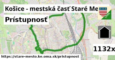 prístupnosť v Košice - mestská časť Staré Mesto