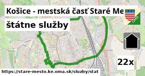 štátne služby, Košice - mestská časť Staré Mesto