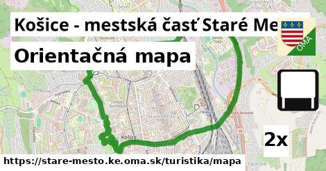 Orientačná mapa, Košice - mestská časť Staré Mesto