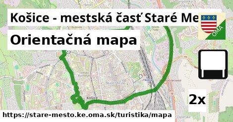 Orientačná mapa, Košice - mestská časť Staré Mesto