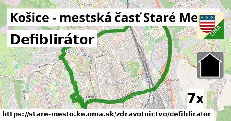 Defiblirátor, Košice - mestská časť Staré Mesto