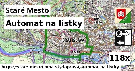 Automat na lístky, Staré Mesto