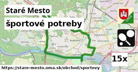 športové potreby, Staré Mesto