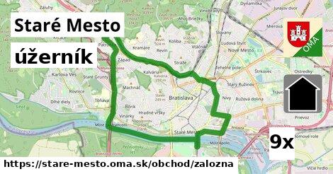 úžerník, Staré Mesto