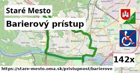 barierový prístup v Staré Mesto