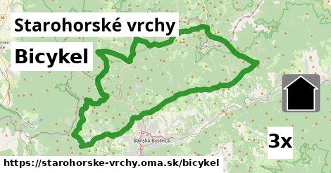 bicykel v Starohorské vrchy