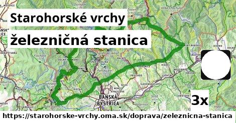 železničná stanica, Starohorské vrchy