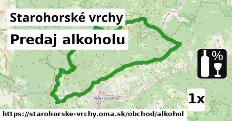 Predaj alkoholu, Starohorské vrchy