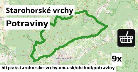 Potraviny, Starohorské vrchy