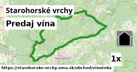 Predaj vína, Starohorské vrchy