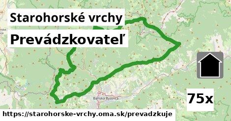 prevádzkovateľ v Starohorské vrchy