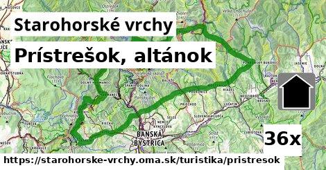 Prístrešok, altánok, Starohorské vrchy