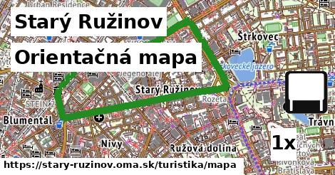 orientačná mapa v Starý Ružinov