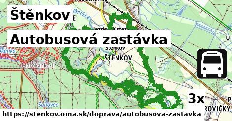 autobusová zastávka v Štěnkov