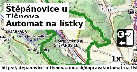 Automat na lístky, Štěpánovice u Tišnova