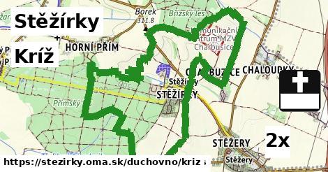 Kríž, Stěžírky