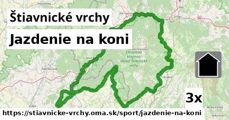 Jazdenie na koni, Štiavnické vrchy