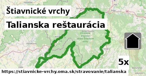 Talianska reštaurácia, Štiavnické vrchy