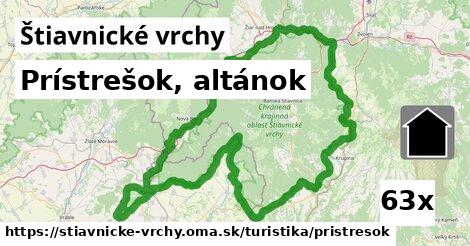 Prístrešok, altánok, Štiavnické vrchy