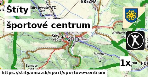 športové centrum, Štíty