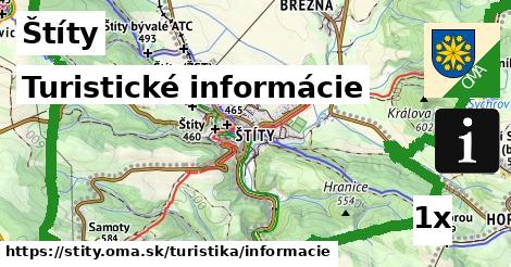 Turistické informácie, Štíty