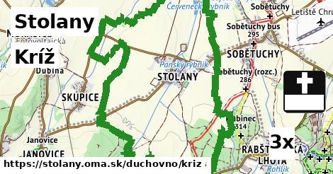 Kríž, Stolany