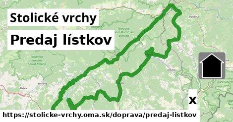 Predaj lístkov, Stolické vrchy