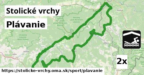 Plávanie, Stolické vrchy