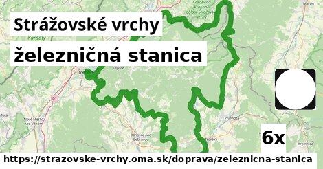 železničná stanica, Strážovské vrchy