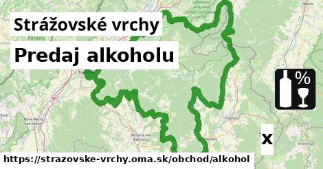 Predaj alkoholu, Strážovské vrchy