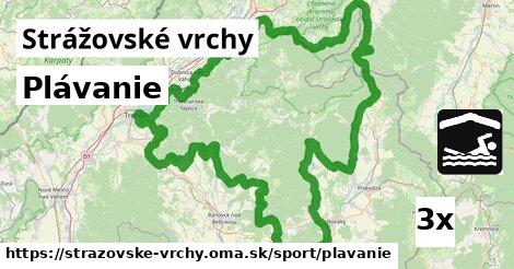 Plávanie, Strážovské vrchy