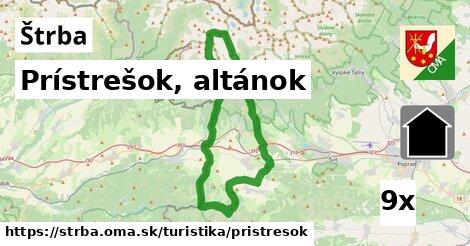 Prístrešok, altánok, Štrba