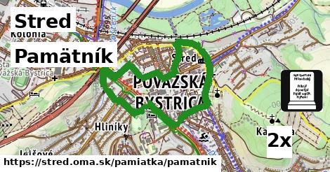 Pamätník, Stred